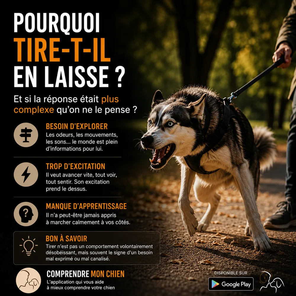 Affiche : Pourquoi tire-t-il en laisse ?